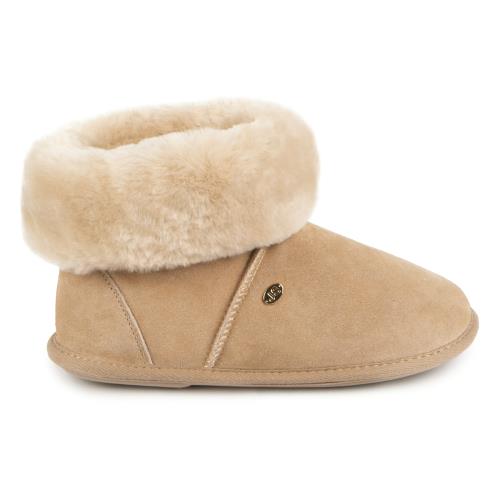 Ladies Albery Sheepskin Slipper Caramel Extra Image 1